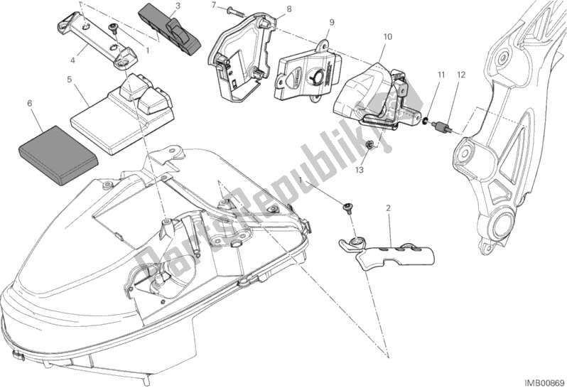 All parts for the Engine Control Unit of the Ducati Diavel Cromo USA 1200 2013